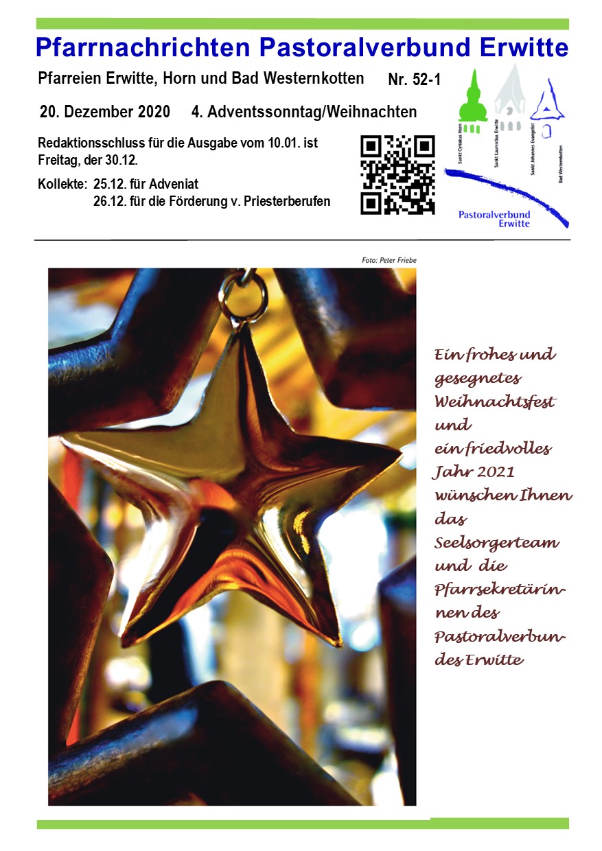 Pfarrnachrichten Nr. 52-53 – 2020 / 1 – 2021