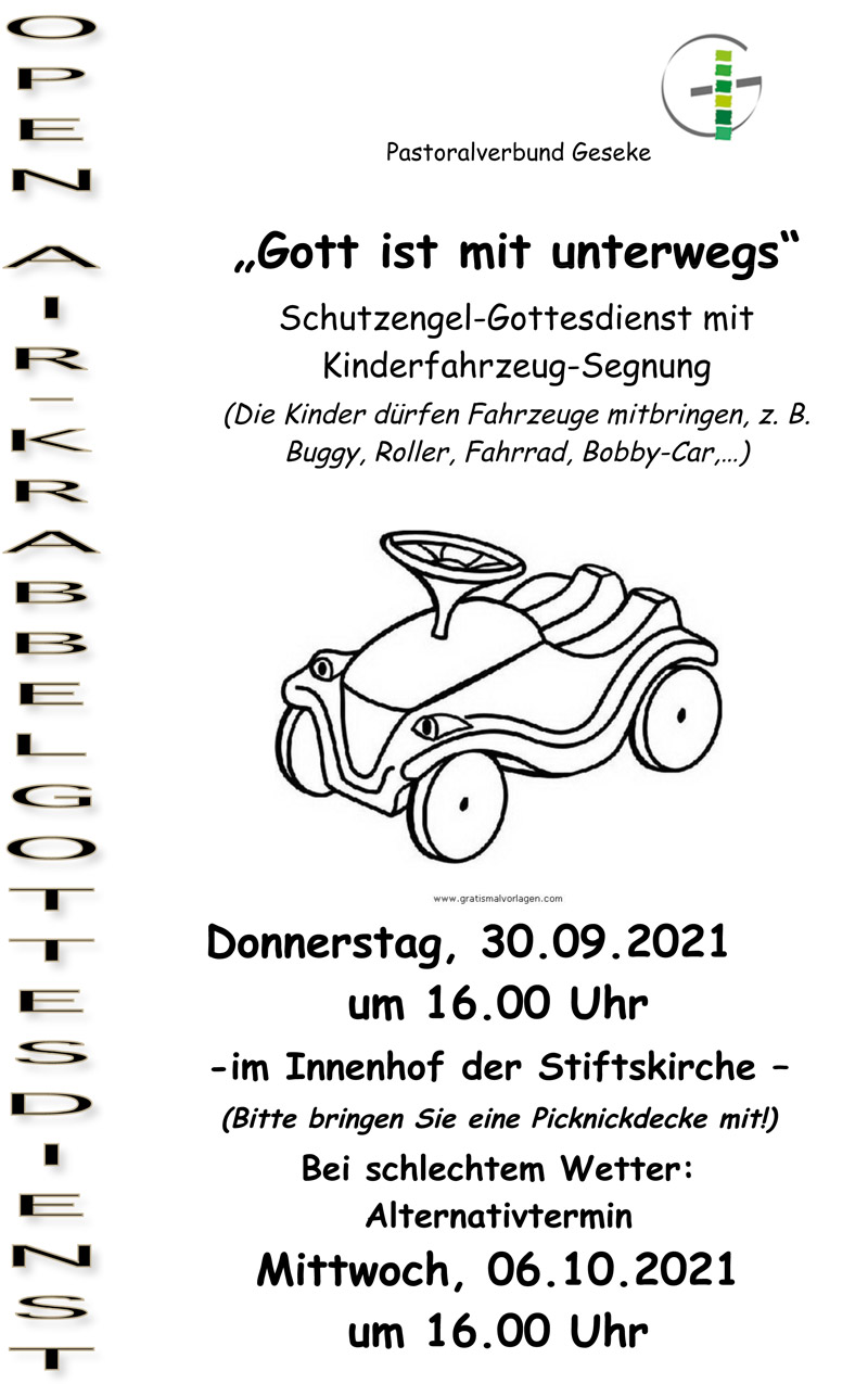 Schutzengel-Gottesdienst mit Kinderfahrzeug-Segnung
