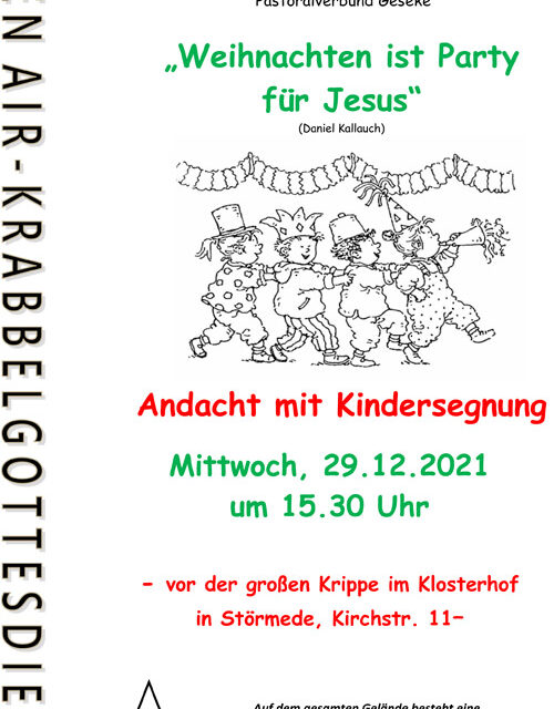 Weihnachten ist Party für Jesus!