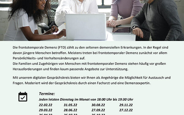 Digitaler Gesprächskreis Frontotemporale Demenz
