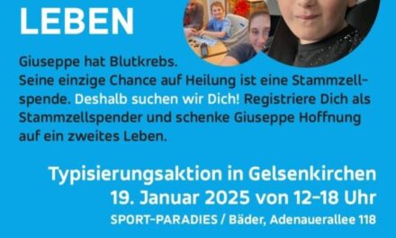 Herzliche Einladung zur Teilnahme an der Typisierungsaktion