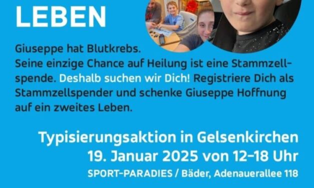 Herzliche Einladung zur Teilnahme an der Typisierungsaktion
