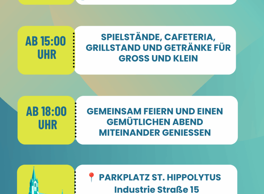 Gemeindefest St. Hippolytus 11.07.2026 ab 15:00 Uhr