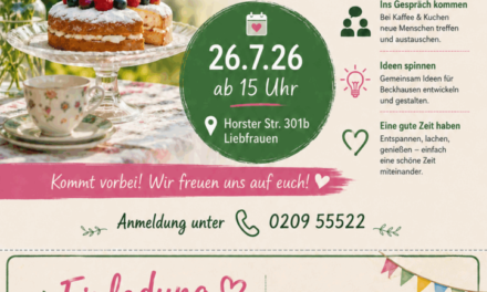 Kuchengarten 26.7.26, ab 15:00 Uhr – Liebfrauen, Horster Str. 301b – BITTE ANMELDEN unter 0209 555 22