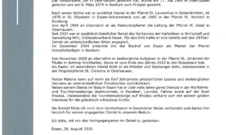 Pastor Gregor Matena, Pastor i.R. ist verstorben