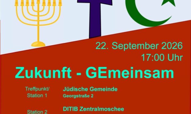 22.9.26, 17:00 Uhr ab der Jüdischen Gemeinde, Georg Str. 2, Gelsenkirchen