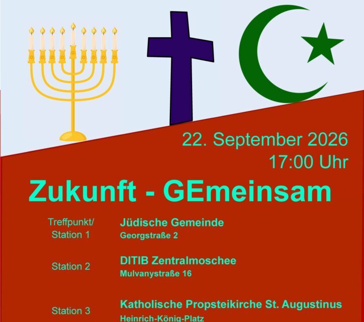 22.9.26, 17:00 Uhr ab der Jüdischen Gemeinde, Georg Str. 2, Gelsenkirchen