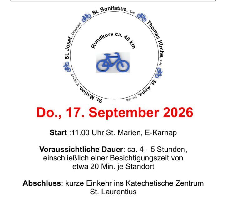 Fahrradtour am Donnerstag, 17.09.2026 zu den Spielorten der Manifesta